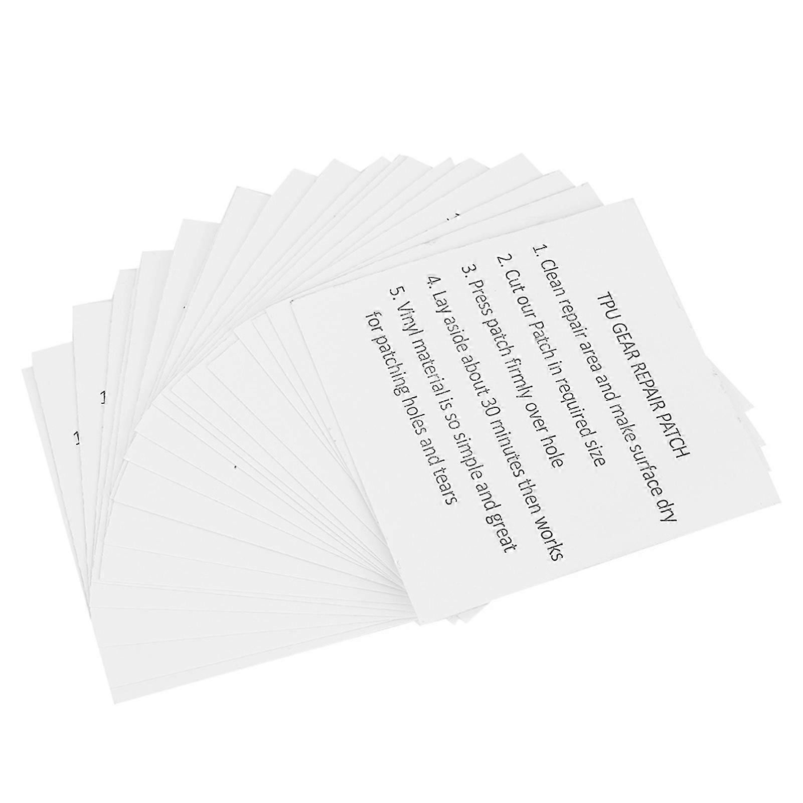 TPU Inflatable Repair Patch, 20 Self-Adhesive Transparent, Waterproof, 7x7cm For Boat, Air Mattress, Trampoline