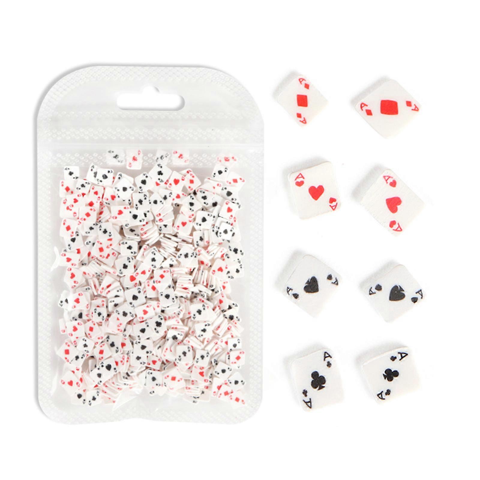Playing Card Slice Charm for Resin  Slime Making Pieces Sticker Bulk