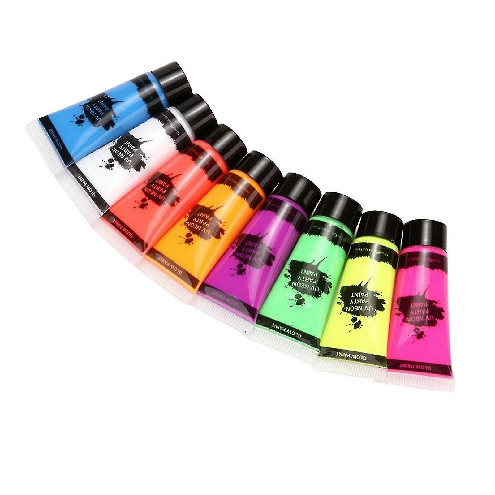 Glow Face & Body Paint Set 8colors Palettes Safety Face Painting Art