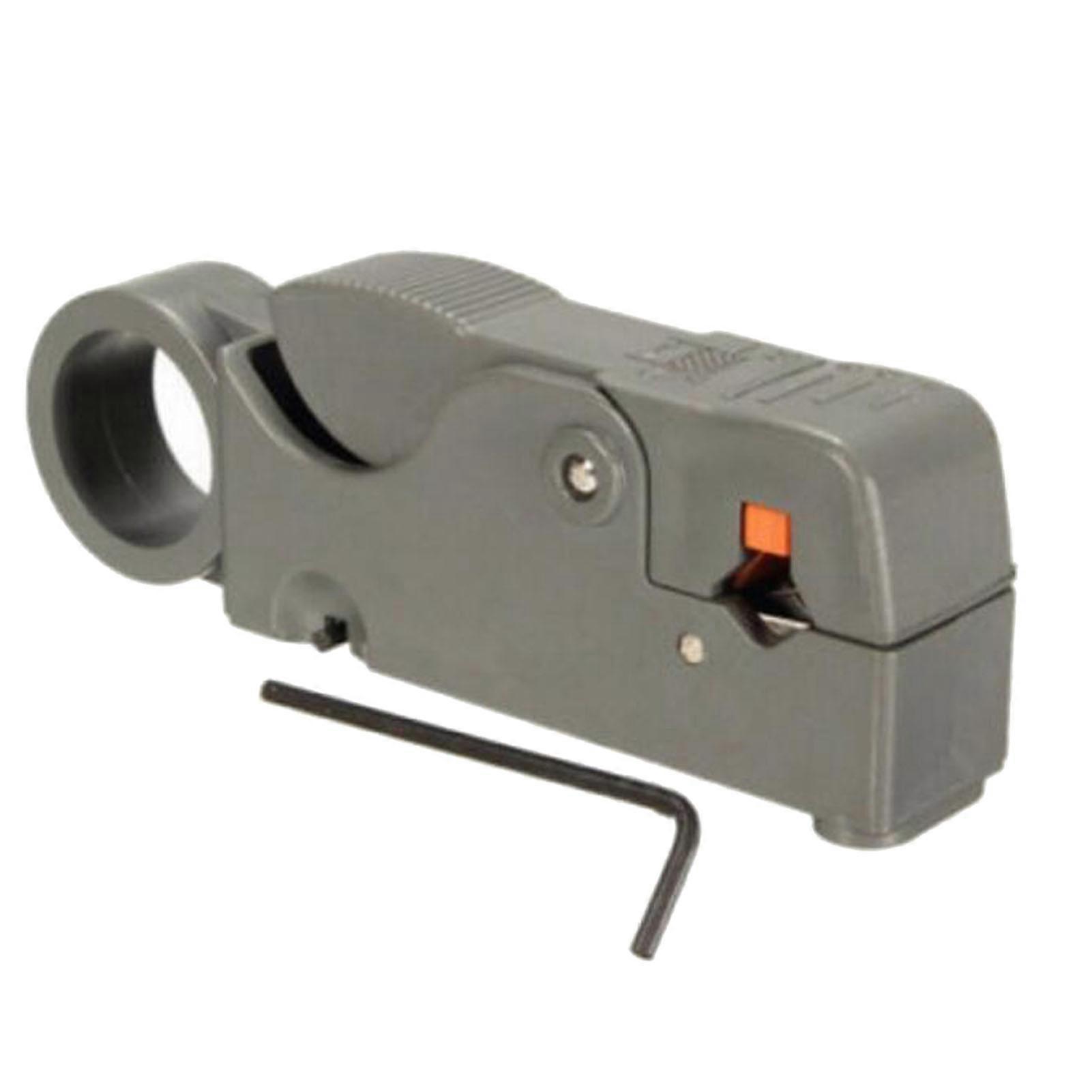 Coaxial Cable Stripper Precise Stripping Efficient Comfortable Grip Plastic Wire Cutting Tool