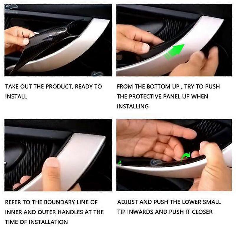 2PCS Inner Door Pull Handle Inside Cover Protect Case For- 3/4 Series F30 F35 2012-2018
