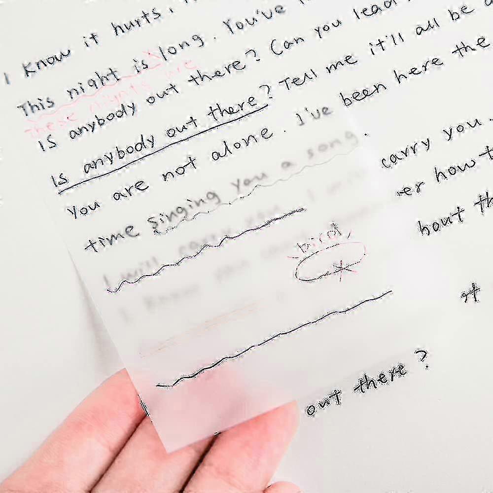 200 feuilles Transparent Sticky Notes Transparent Autocollants Imperméables Amovibles Sticky Notes (c-g-3)