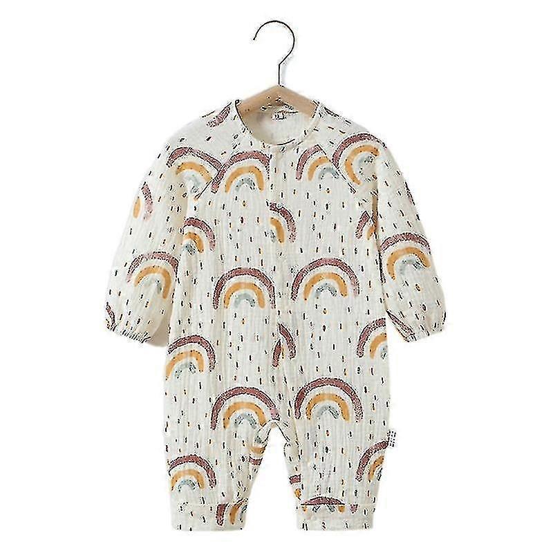 Nyfödd Romper Cartoon Print Baby Boys Flickor Kläder Jumpsuit Vår Sommar Jp