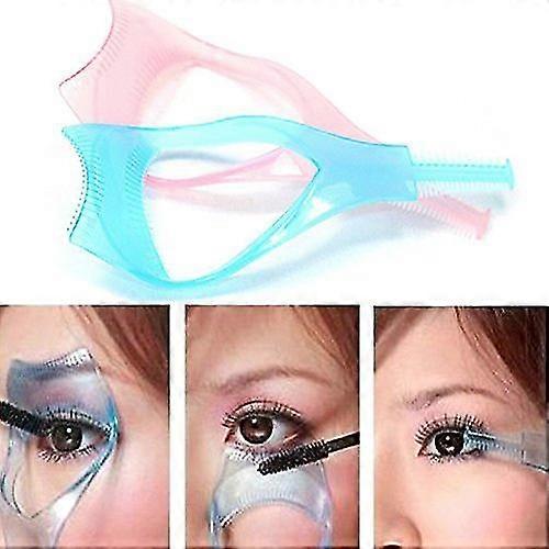 2 Pack 3 In 1 Makeup Eyelash Tool Upper Lower Lash Applicator Guide Eyelash Comb Tool ( And )