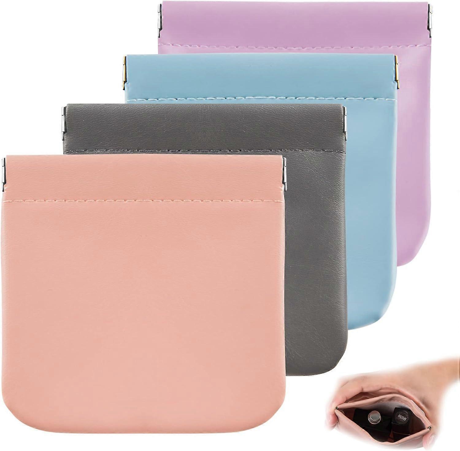4 Lambskin Waterproof Portable Cosmetic Bags