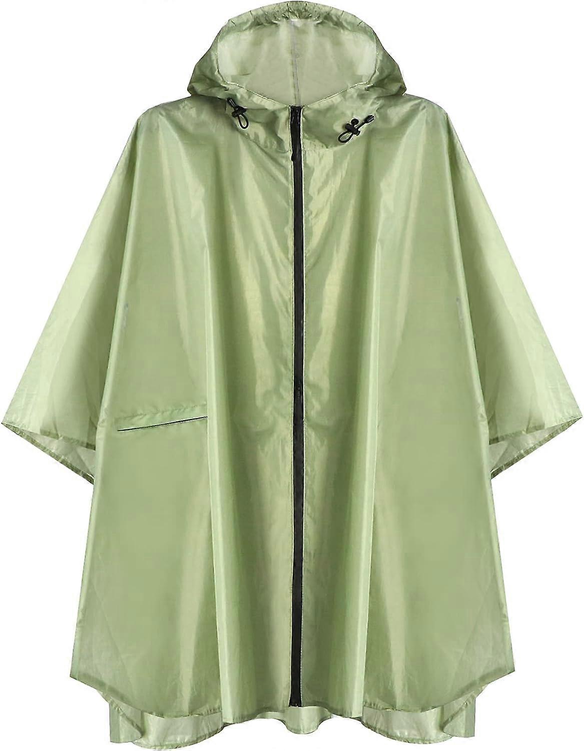 Lightweight Waterproof Breathable Ripstop Poncho with Hood for Outdoor Activities