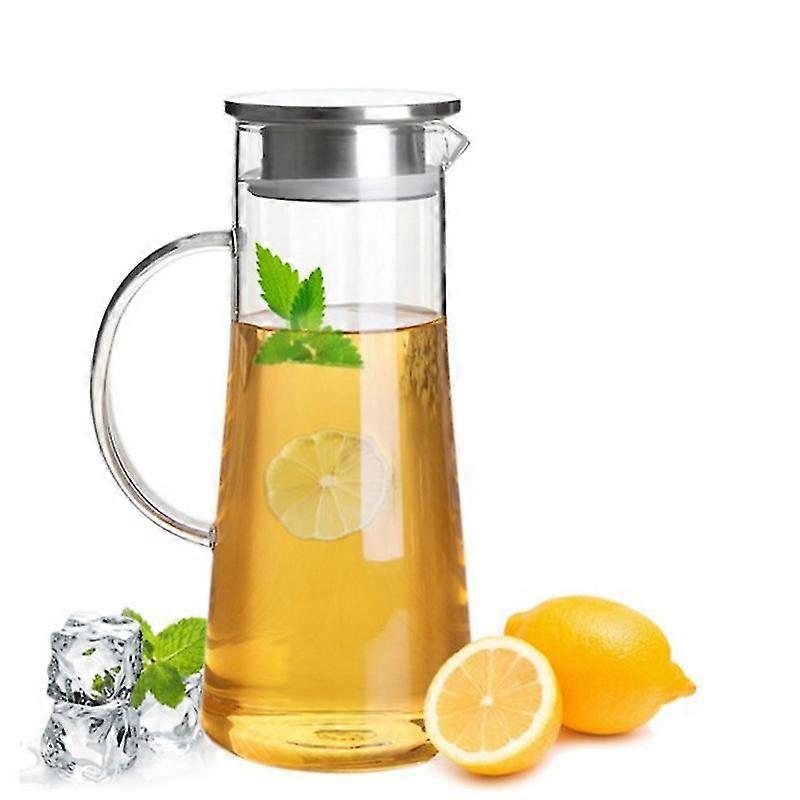 1.5 Liter Glass Pitcher Carafe With Lid Iced Tea Pitcher Water Pitcher