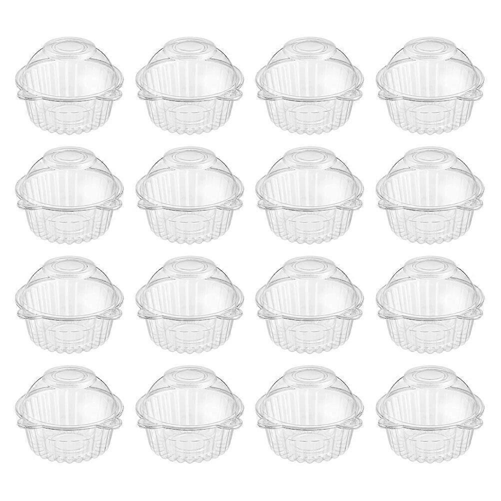 60Pcs Cake Boxes Plastic Dessert Boxes Disposable Cake Cases Preservation Boxes