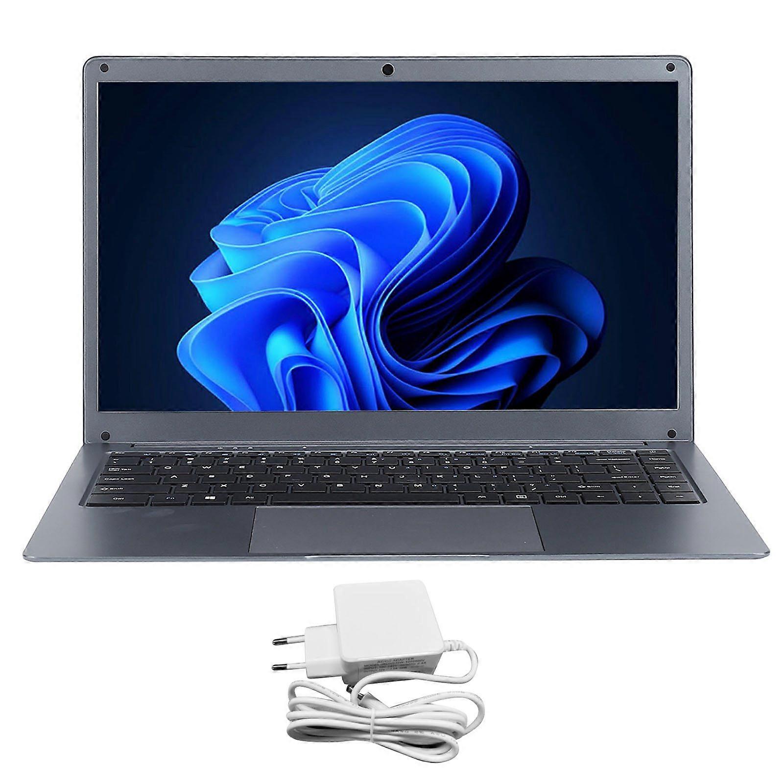 14.1 Inch Laptop 1366x768 LCD Display N3350 CPU 6GB 128GB Notebook Computer for Win 10 Pro 2.4G BT 4.2 300000 Pixels 4000mah Battery EU Plug