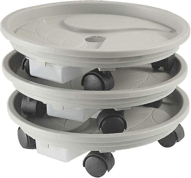 1pcs 13inch Plant Caddy with Water Container and 4 Wheels 2 Wheels with Locks Garden Rolling Planter Trolley with Wheels