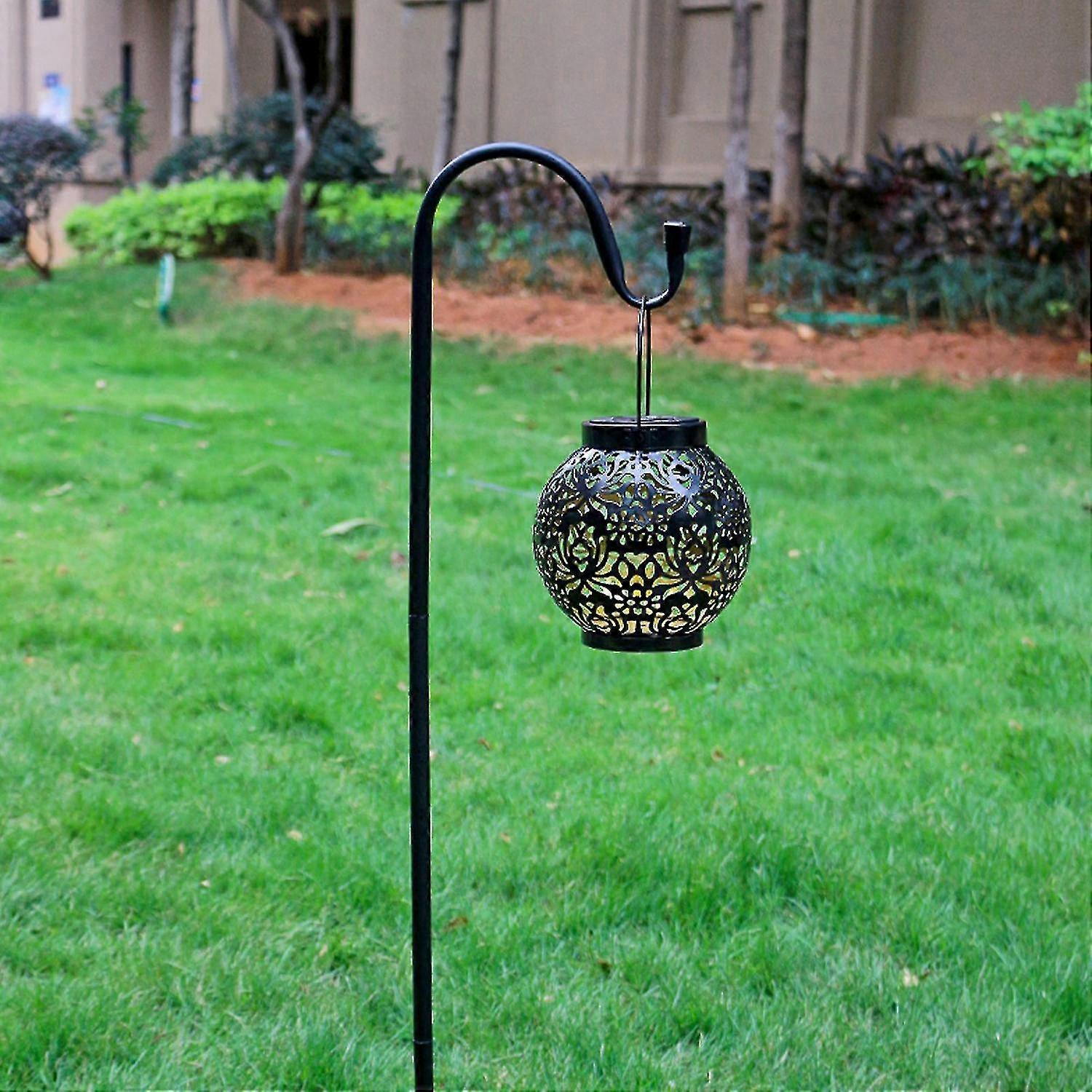 Shepherds Hooks Bird Feeder for Outdoor for Hanging Bird Feeder, Plant Baskets, Solar Light Lanterns
