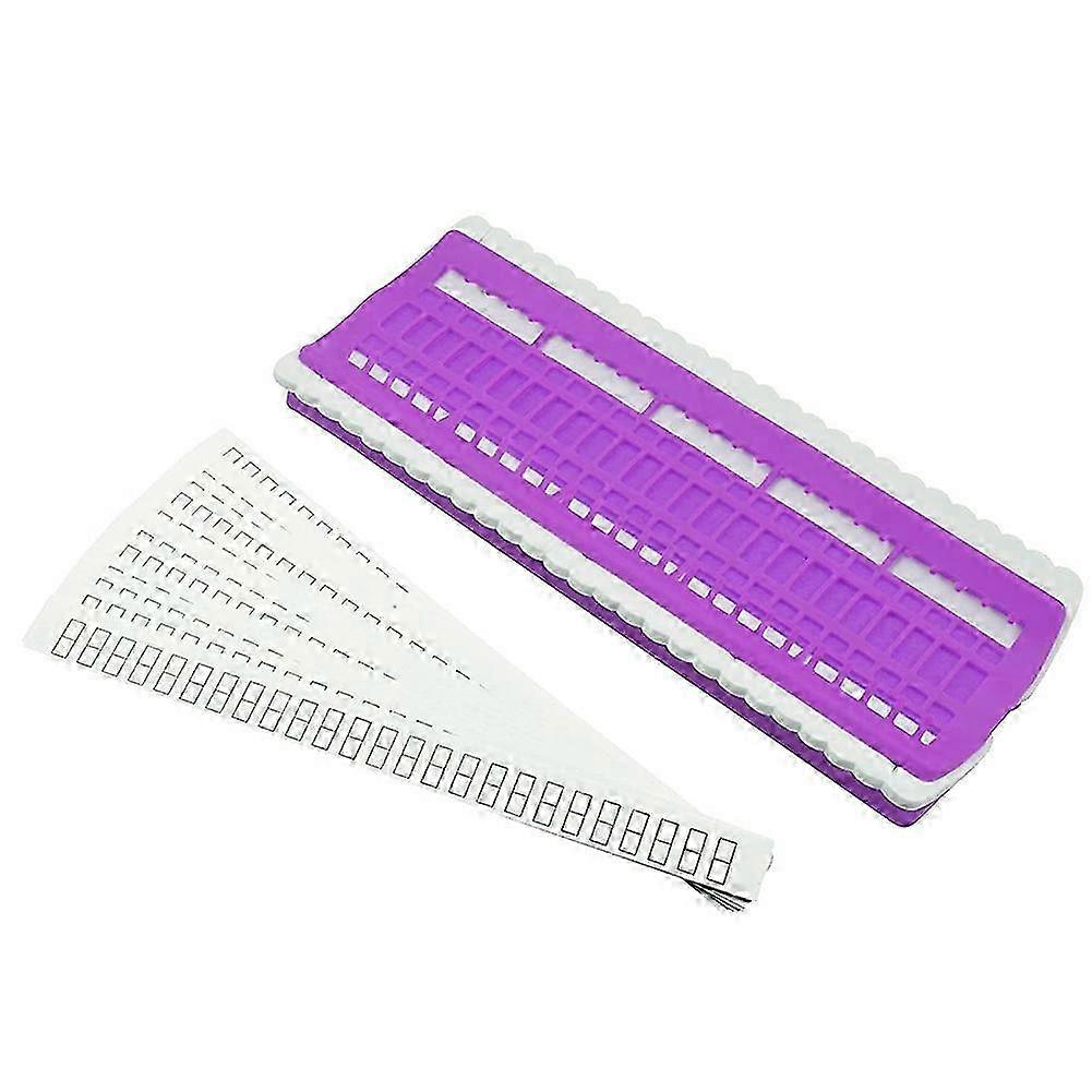 50 Positions Embroidery Floss Organizer, 15p Replaceable Paper Card, Thread Floss Holder (purple)