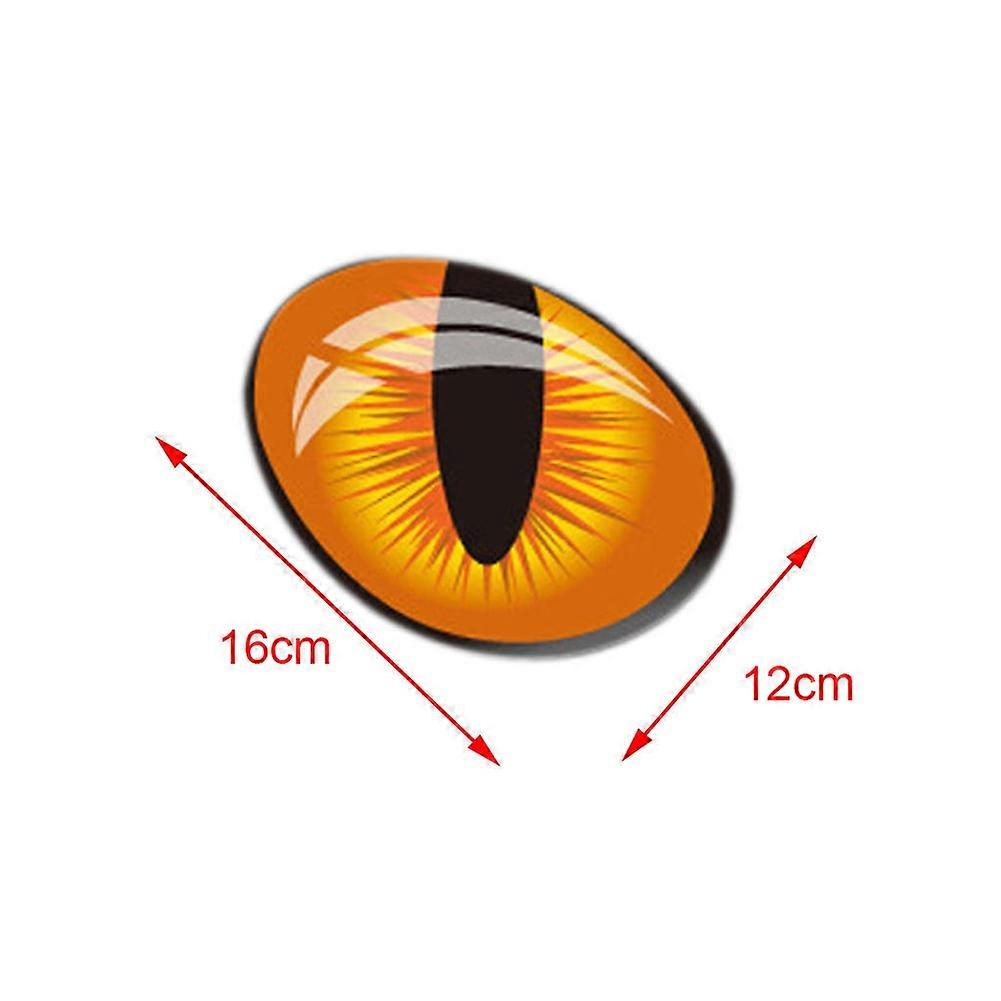 1 Pair 3D Cat Eyes Stickers Car Window Rearview Mirror Reflective Decor Decals