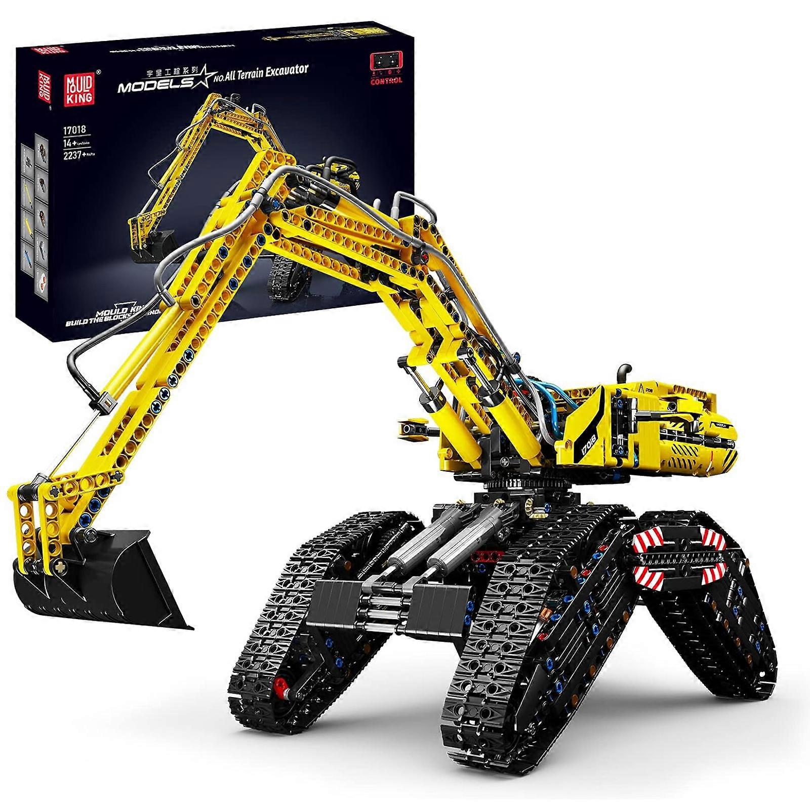 All Terrain Excavator Building Kits, Building Blocks Construction Vehicles Model with Motor/APP Remote Control, Gift Toy for Kids Age 8+ /Adult Collec
