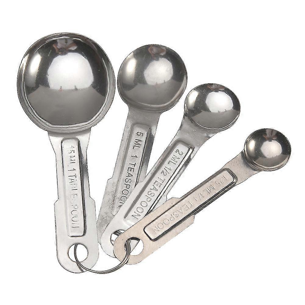 4pcs/set Stainless Steel Measuring Spoon Tea Coffee Measure Tools