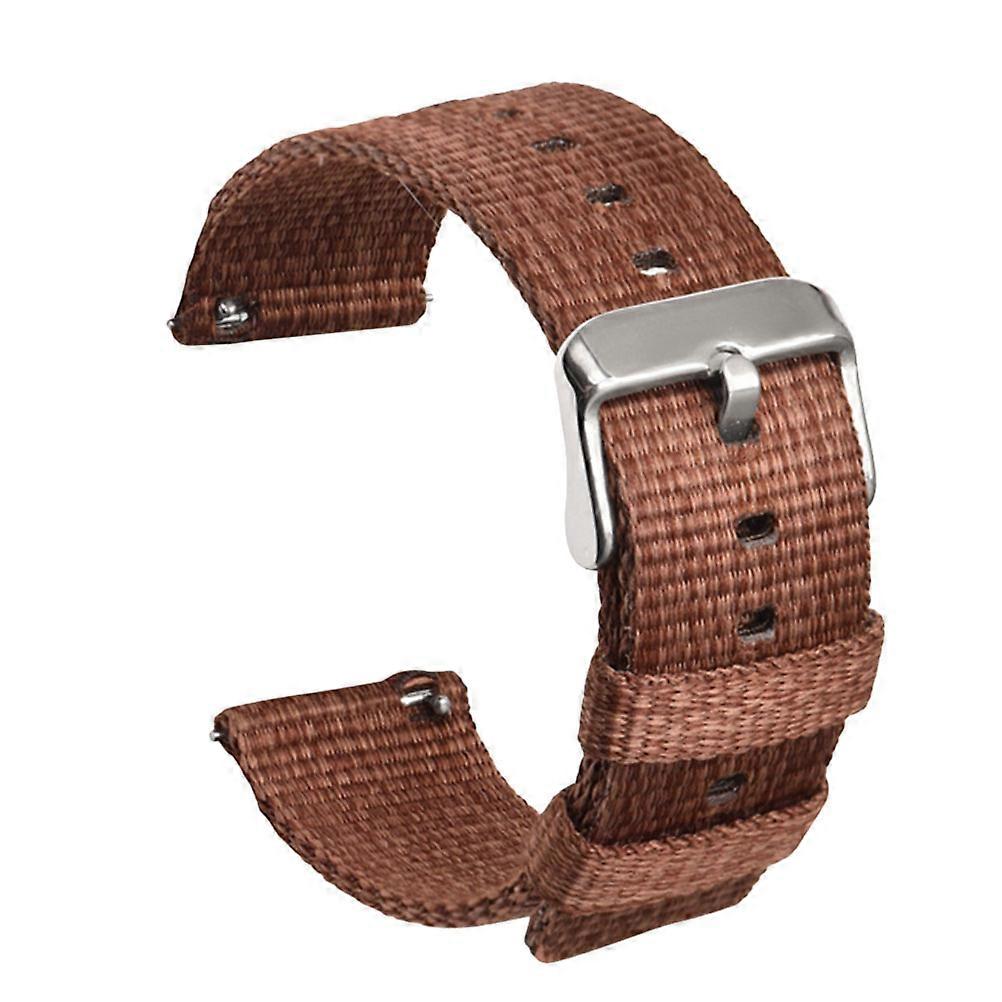1pc Canvas Watch Band Wtach Replacing Strap Fashion Watchstrap Alternative Wrist Strap Compatible for Galaxy Watch Brown