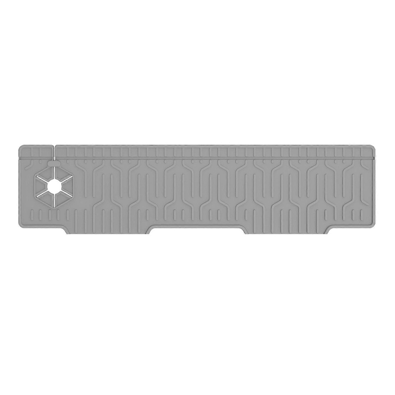 Silicone Faucet Sink Splash Guard Mat Foldable Drain Mat Non-Slip Multiple Drain Holes Adjustable Faucet Protector for Kitchens Jikaix