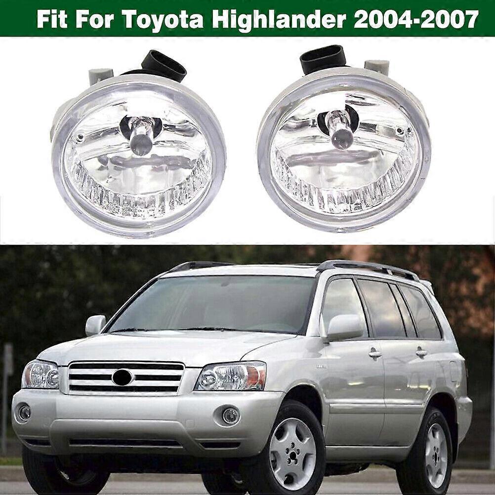 Pair Front Fog Lamp Light with bulbs For Toyota Highlander 2004 2005 ...