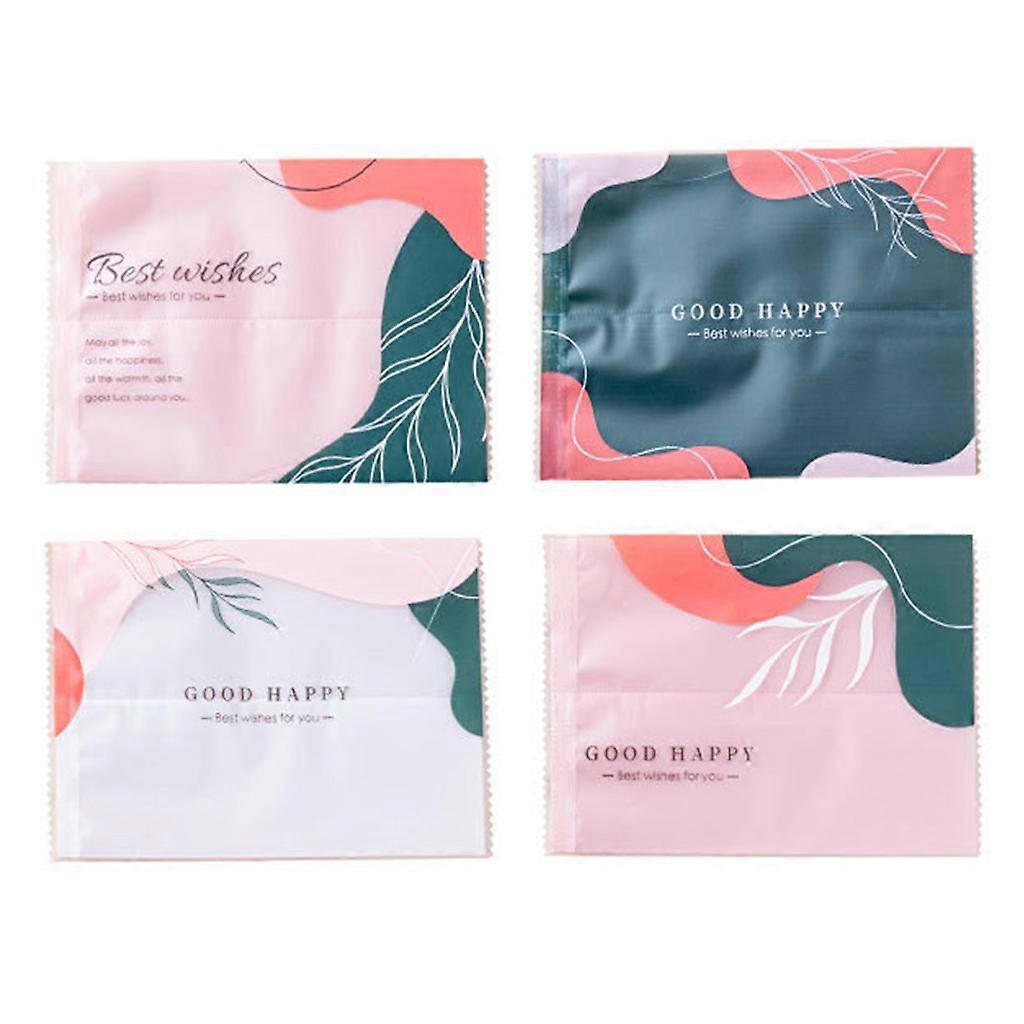 Moon Cake Packaging Bag 100 Pieces with Printing Leaves Exquisite Pattern Gift