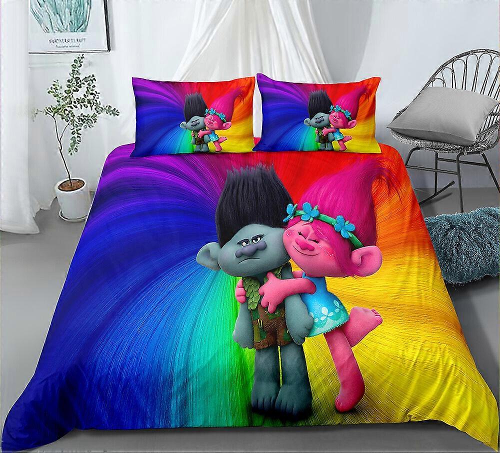 v3077 Bed Sheets Trolls       Bed  Doona Duvet Cover Set Bed Sheets IU3077