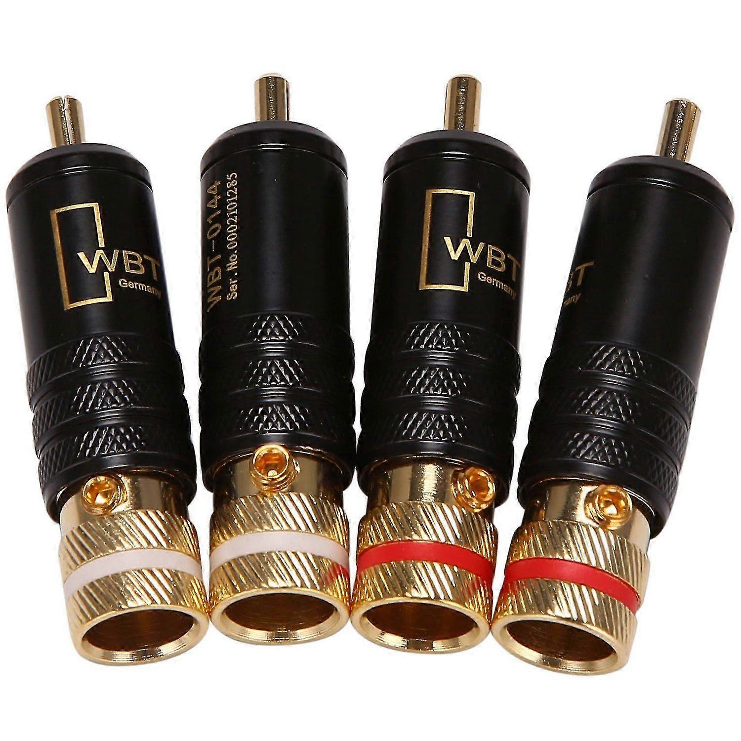 4Pcs Rca Locking Plugs Audio Video