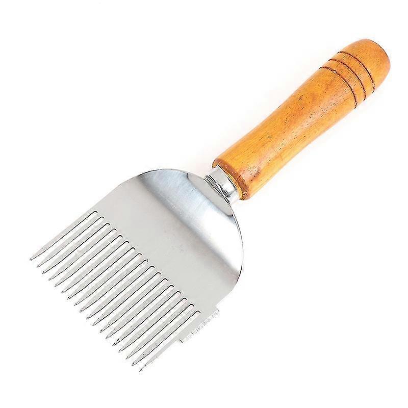 1pc Honey Cutter Scraper Beehive Honey Uncapping Fork Wooden Handle Beekeeping Tools Handle Honeycomb Scraper Knife Fork Shovel