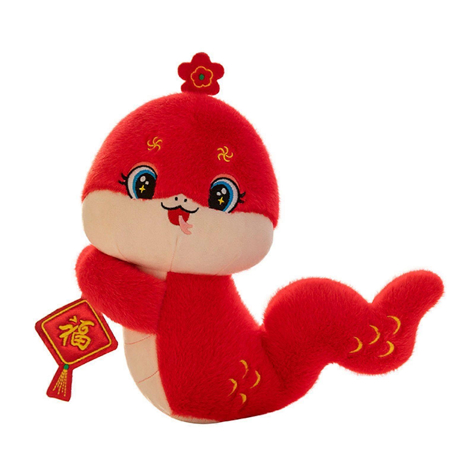 Snake Plush 2025 Year of The Snake Stuffed Animal Snake Figurine Chinese Style Plush Doll for Home Sofa Decoration