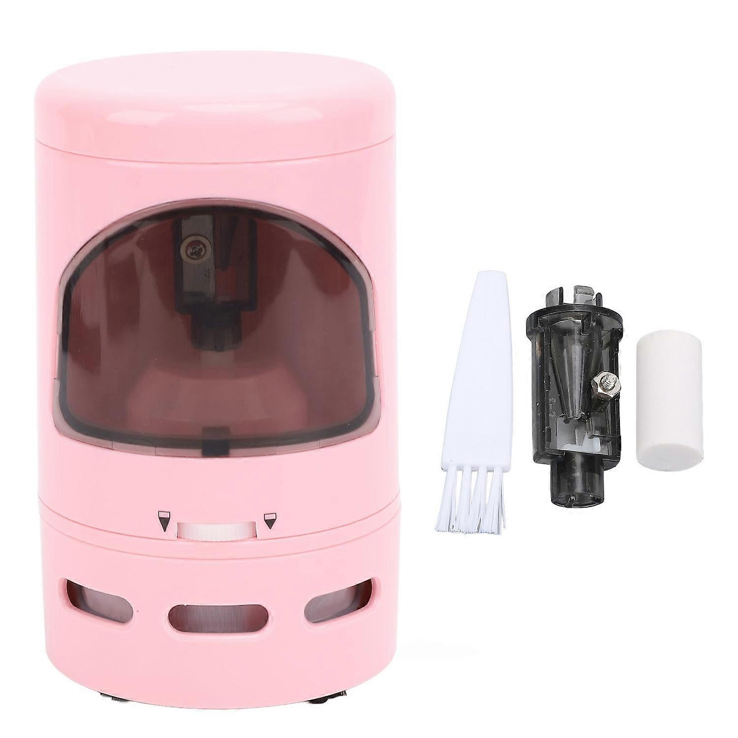 Electric Pencil Sharpener with Handheld Vacuum Cleaner for Desk Debris Removal Battery Powered Penci