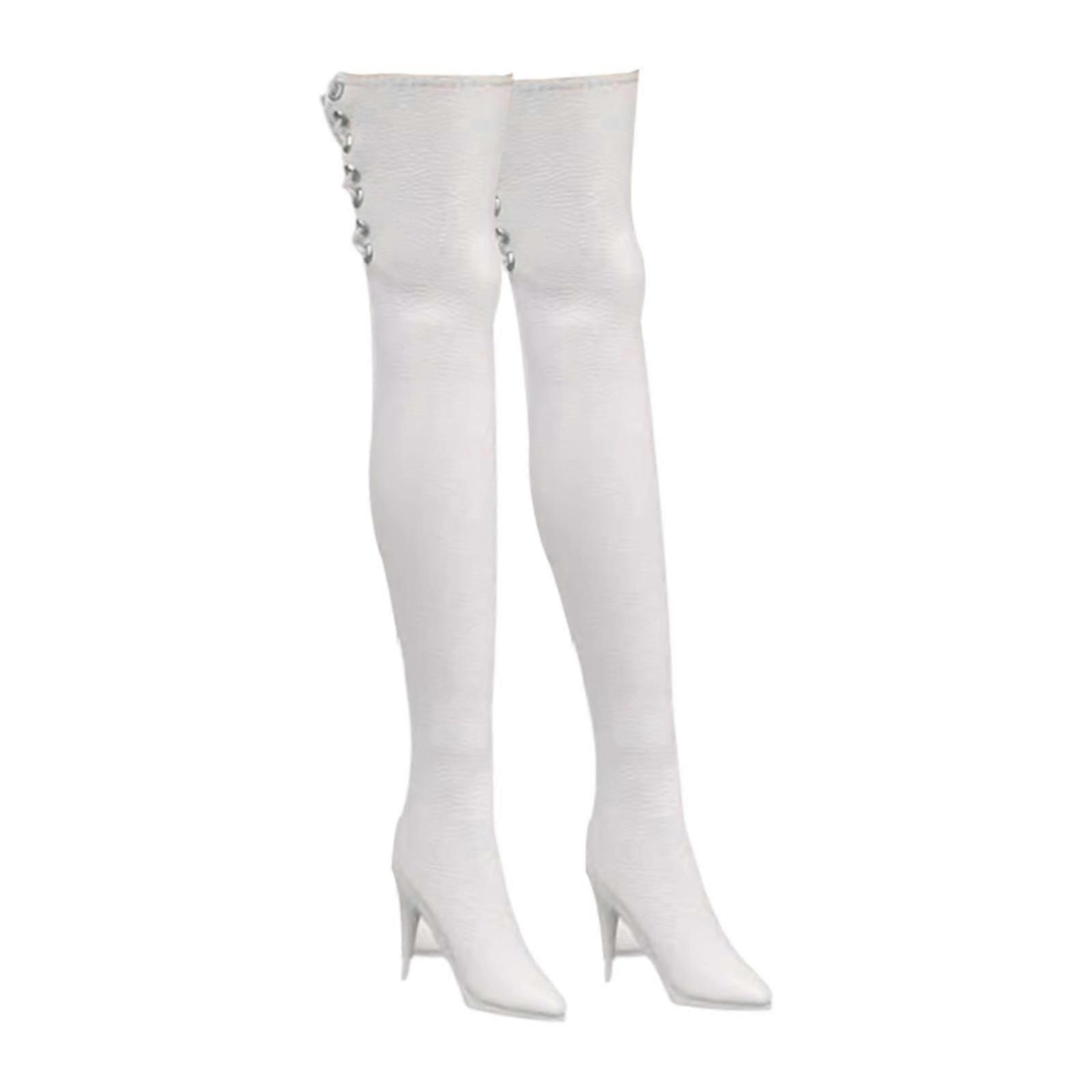 1:6 Scale Action Figures High Boots Wearable Collections Female Figure Boots white