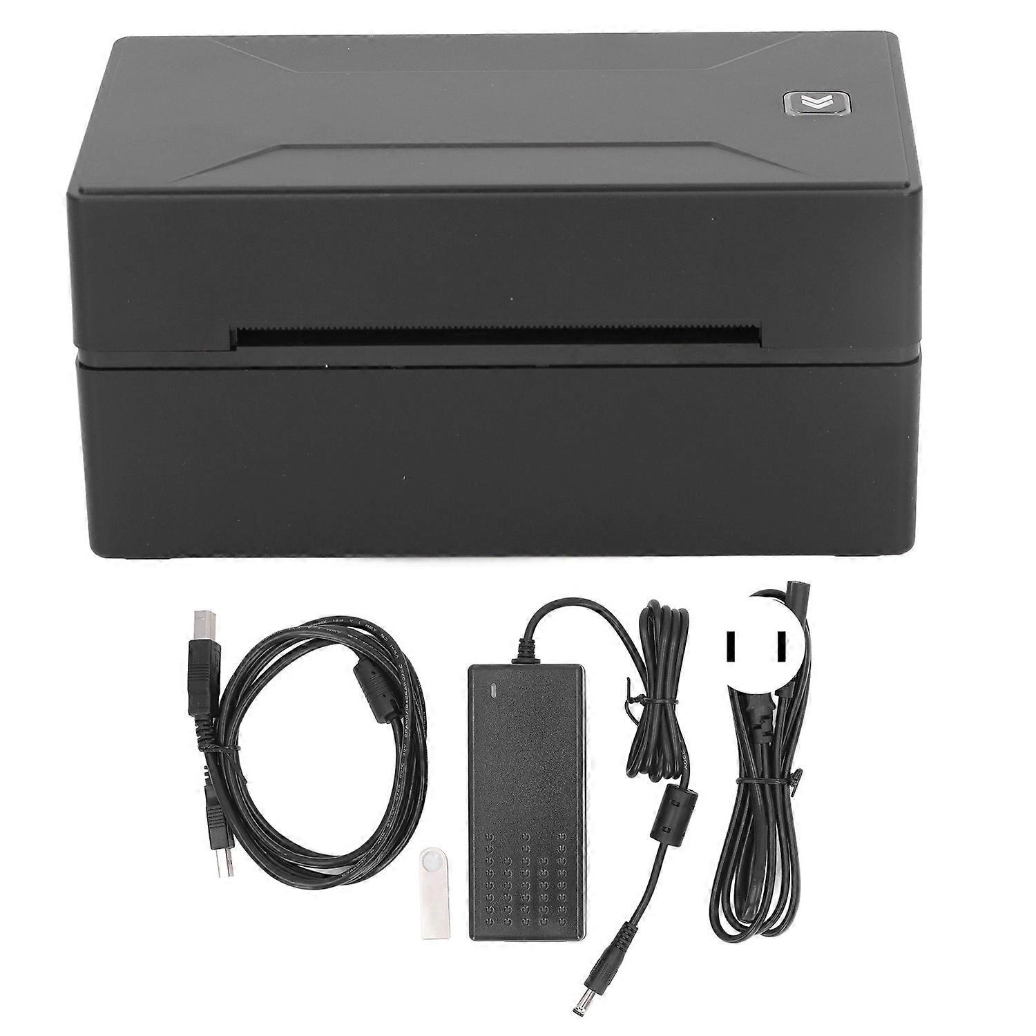 Thermal Label Printer Bluetooth Wireless USB Wired Portable Shipping Label Printer AC100‑240V US Plu