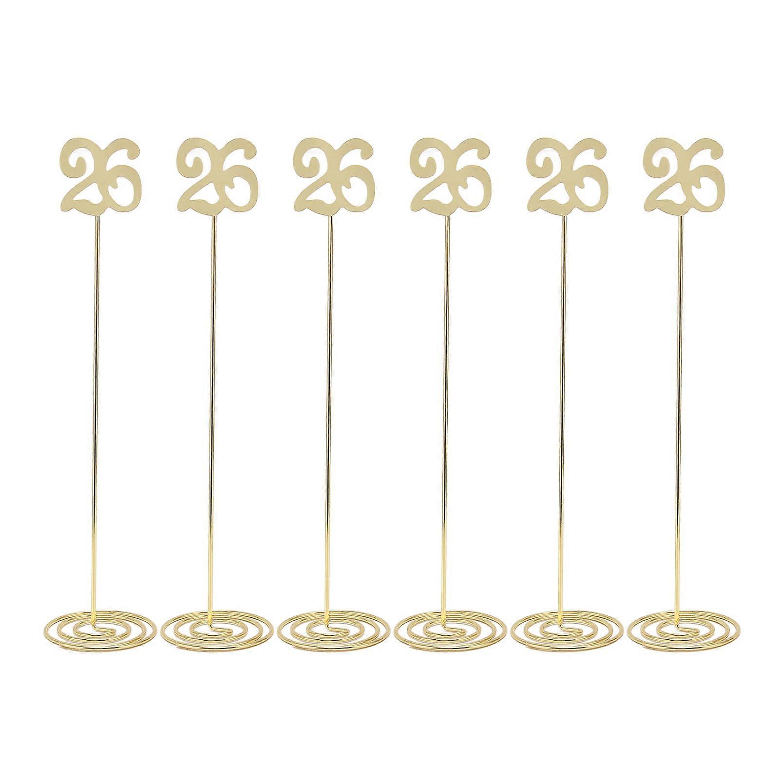 Rust Proof Metal Table Numbers - Standing Desk Number Set for Banquets and Weddings Number 26