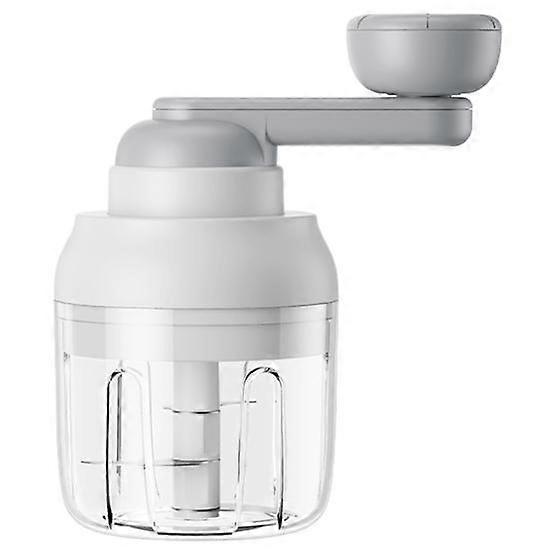 250ML Multifunctional Garlic Chopper Rust-Proof Stainless Steel Blades Easy Rotation Garlic Grinder