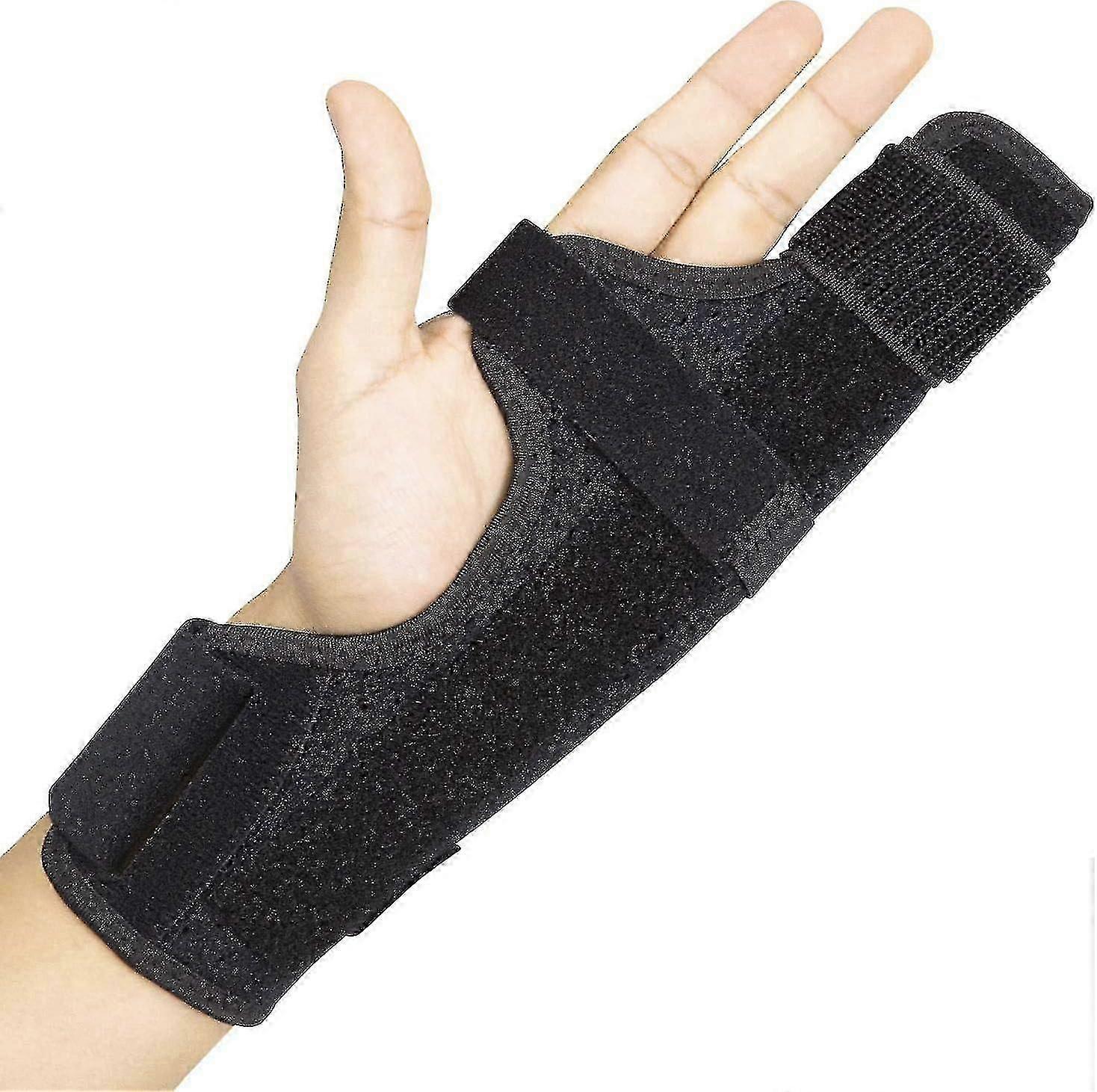 Stecca del dito - Supporta mignolo, anello, metacarpi medi e nocche - tutore per mano regolabile a destra o sinistra - Raddrizzamento per dito a scatto, lesioni