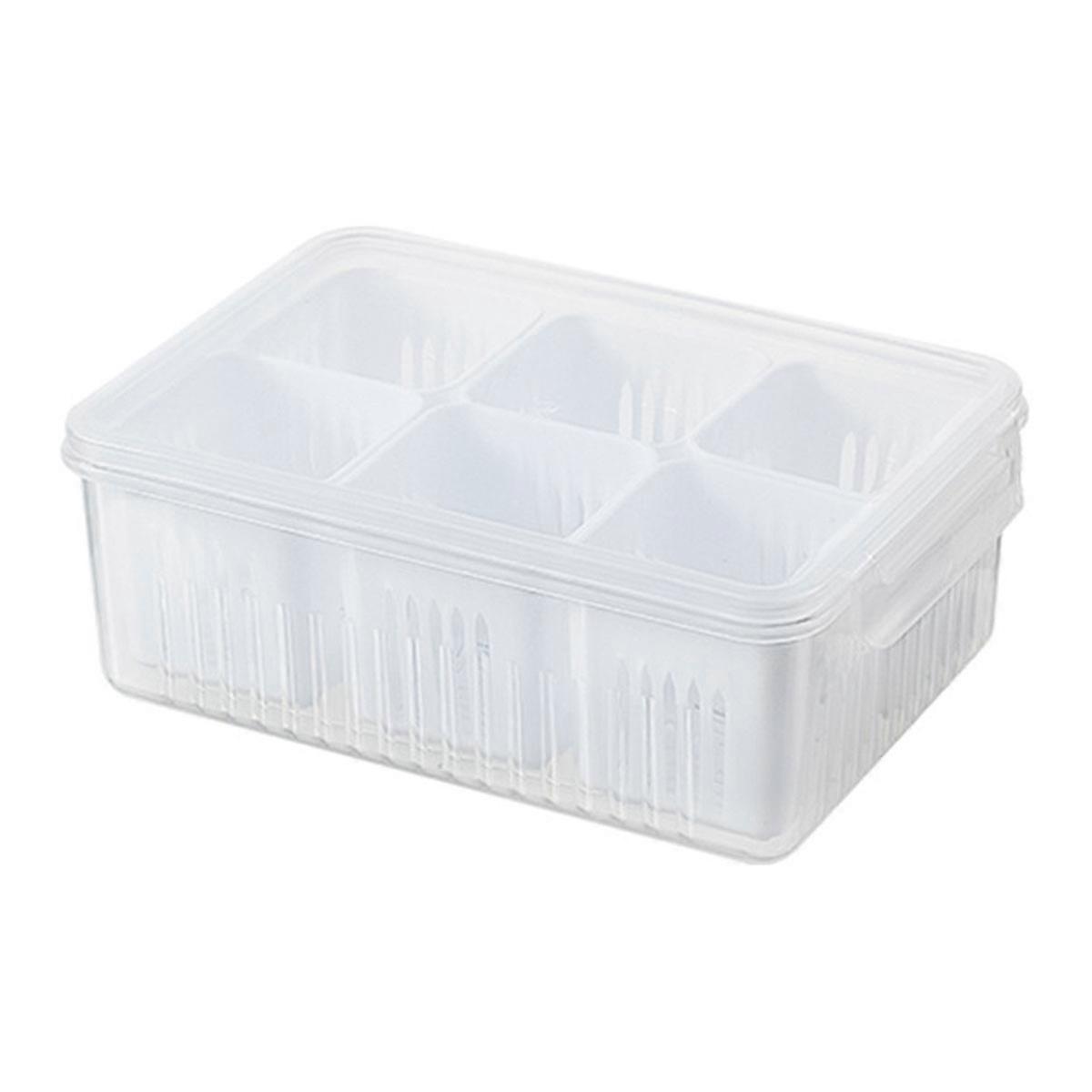 Sel natural Food Storage Containers with Lids Airtight,Plastic Reusable Fresh Produce Fruit Storage Organizer Storage Bin