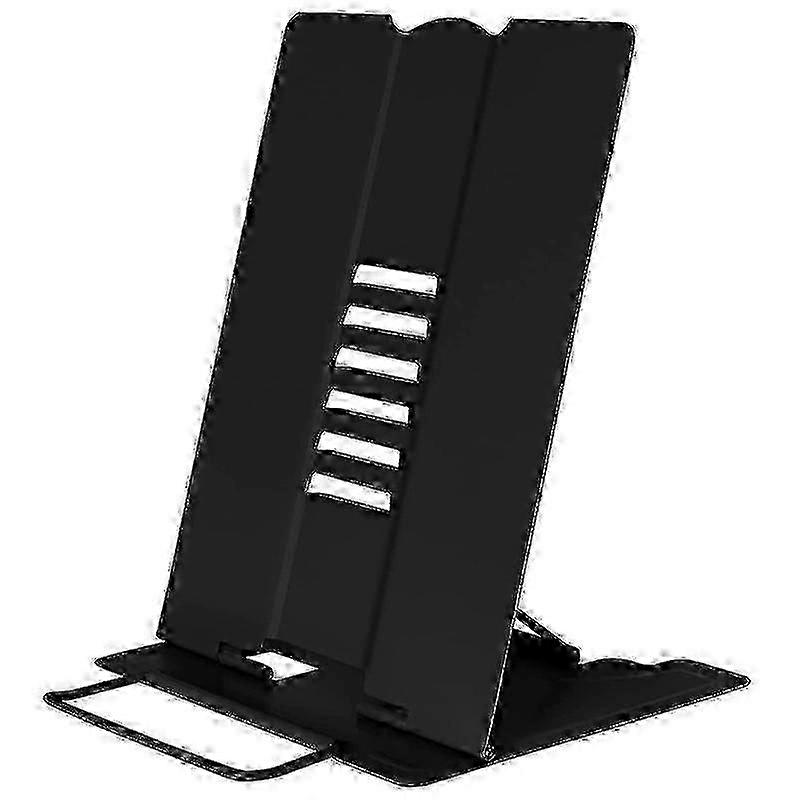 Desk Book Stand Holder Metal Book Stand Folding Reading Book Holder with 6 Adjustable Angles and Pa