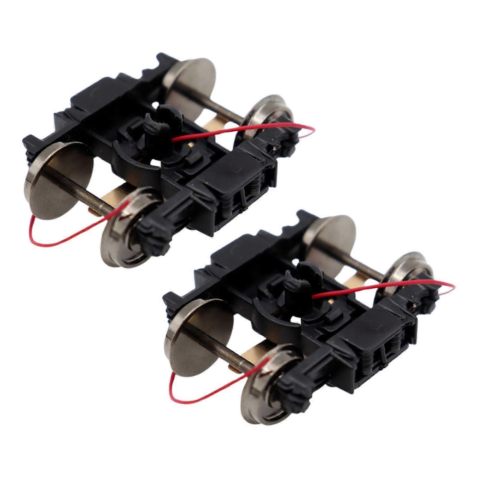 2個HOスケール1:87鉄道模型ローラーベアリングトラックDIY鉄道HOスケール用