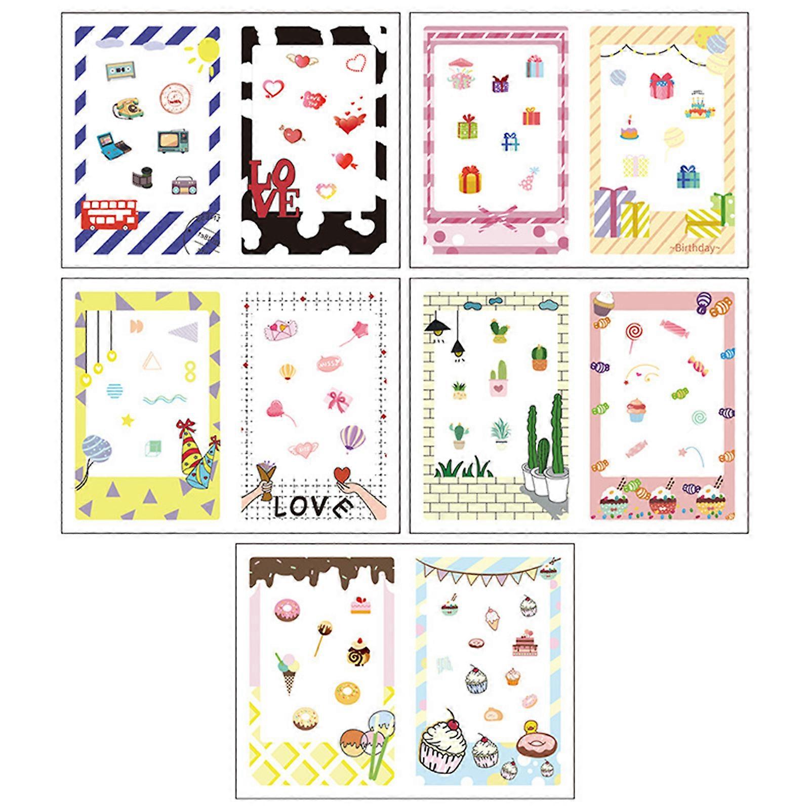 Scrapbooks Paper Cut-Outs,Scrapbooking Access Punched Paper Border Sticker Printeds Frame Sticker for DIY