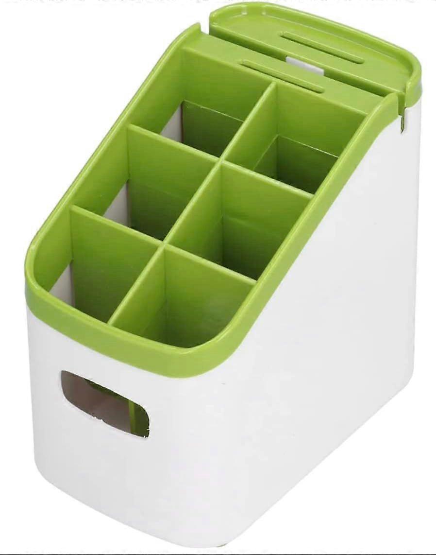 Scolaposate (verde), organizer per posate, affilacoltelli