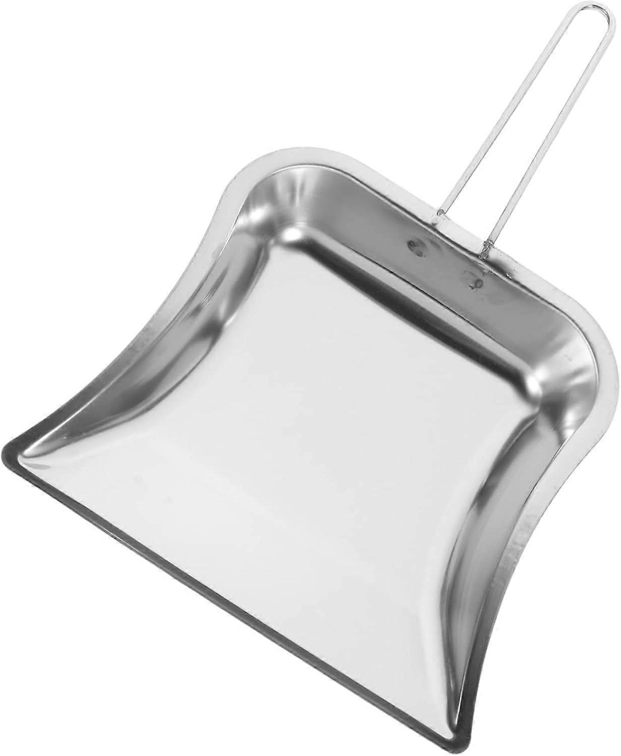 Mini Silver Dustpan, Portable Handheld Trash Scoop for Office & Home