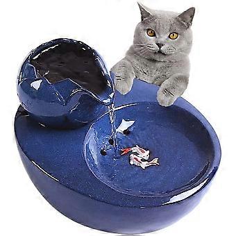 Cat Fountain Ceramic Pet Water Dispenser Vertical Cats Drinking Fountains, Automatic Circulation Filters Water
