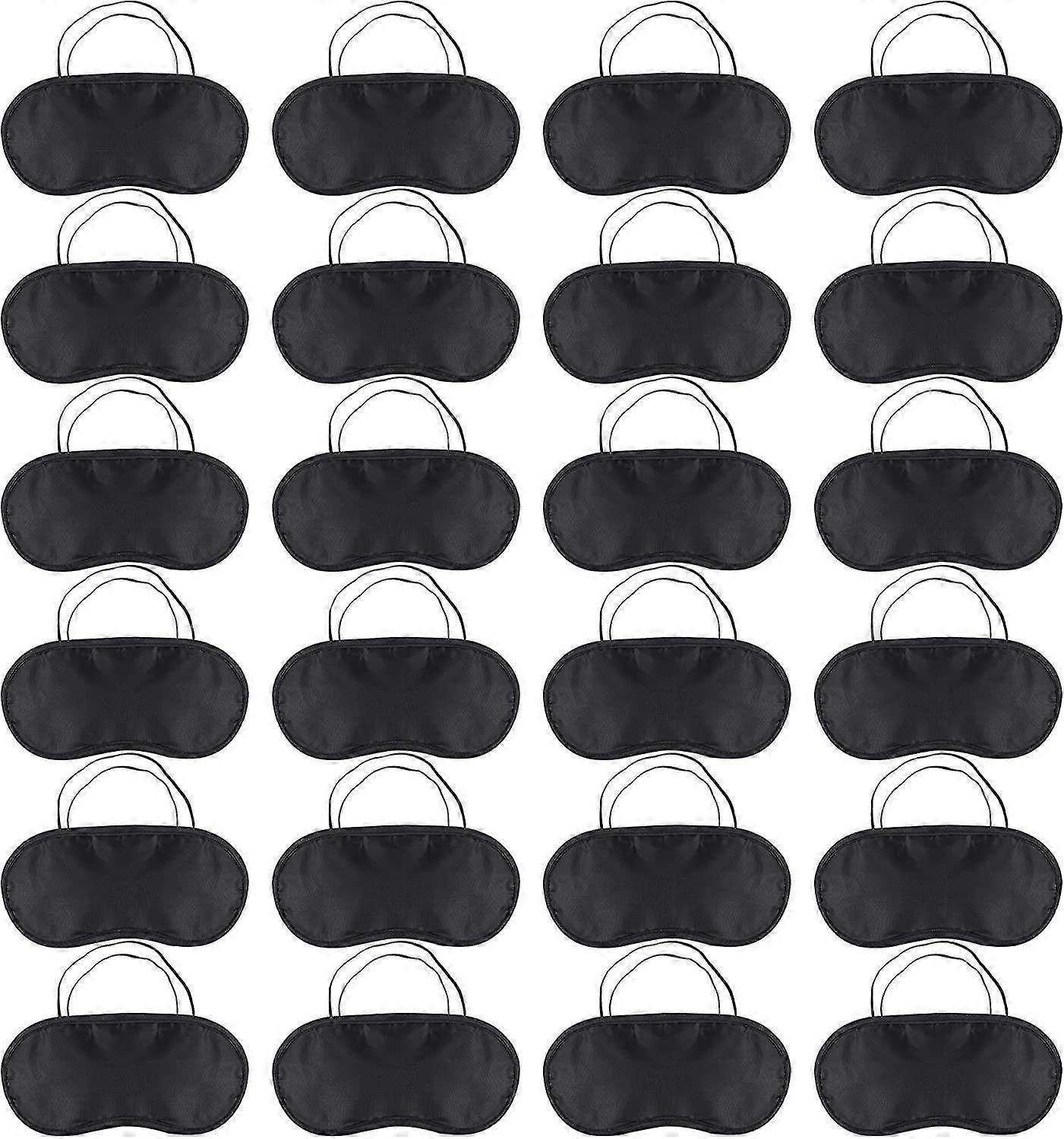 24 حزمة النوم قناع العين غطاء الظل، لينة عصابة العينين السفر غطاء النوم مريحة