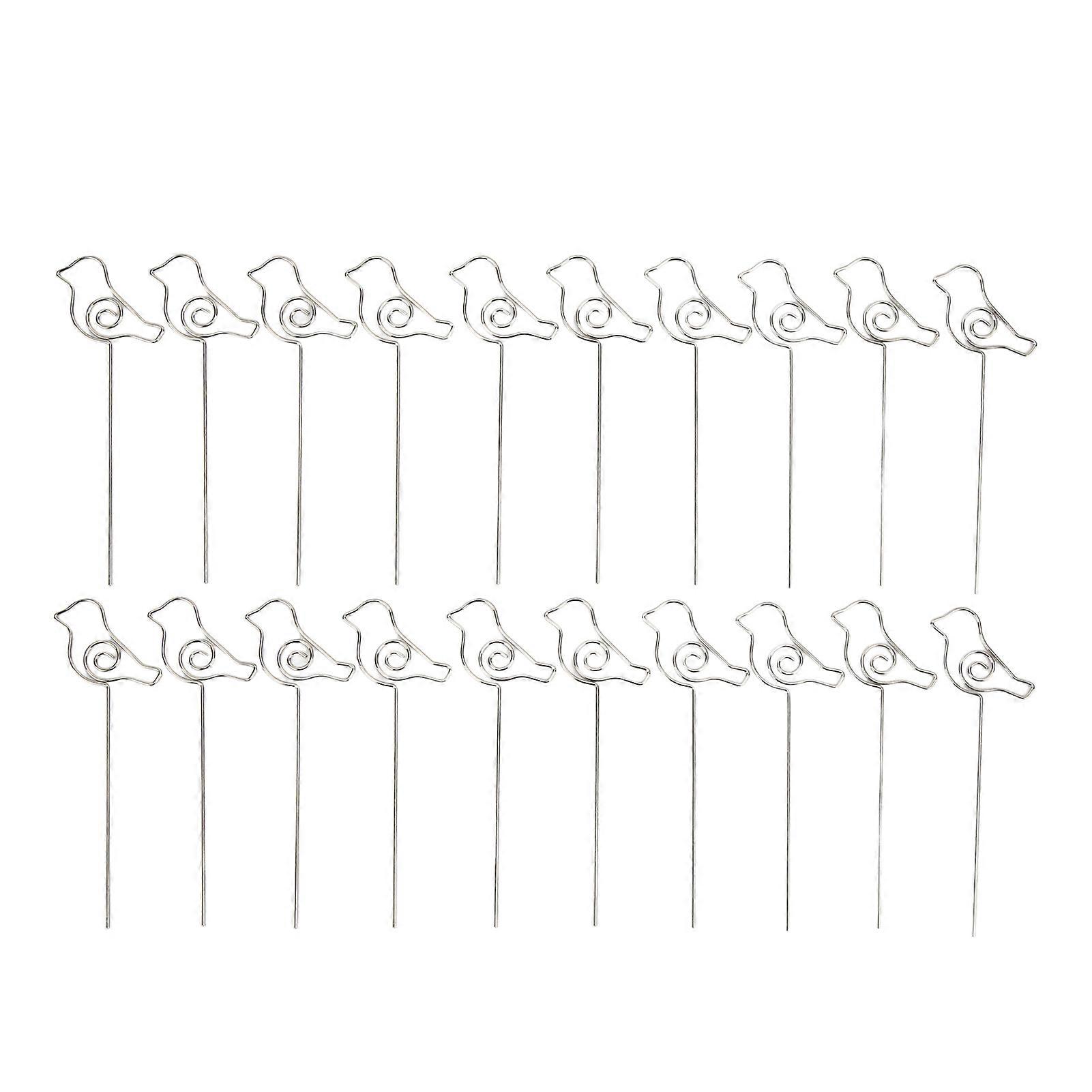 20Pcs Place Card Holder Unique Design Durable Premium Metal Anti Oxidation Wide Application Name Card ClipsBird