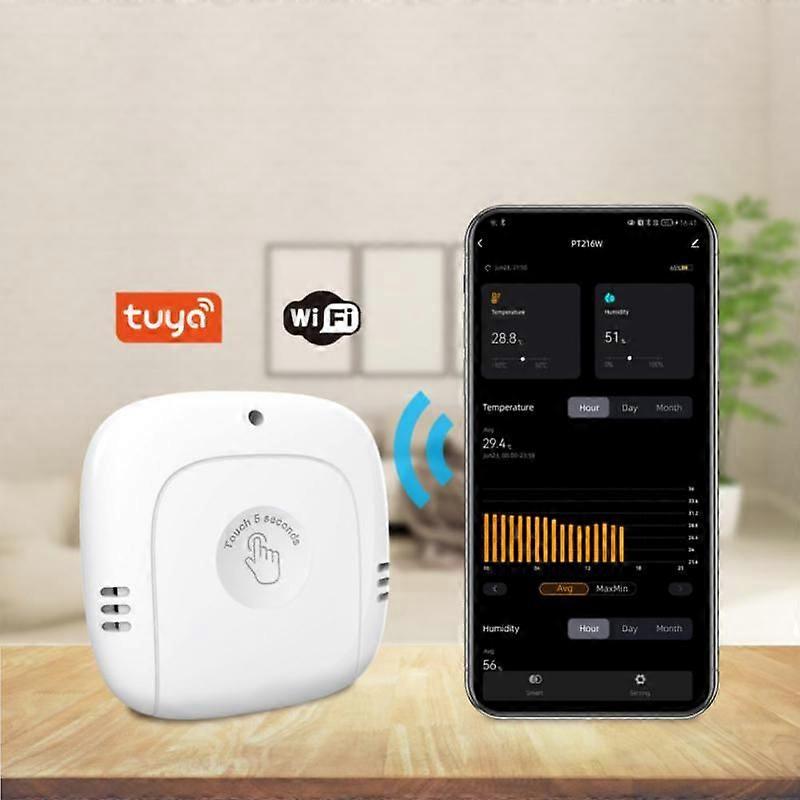 WiFi Tuya Smart Indoor Outdoor Temperature/humidity Sensor Wide Detection Range 2