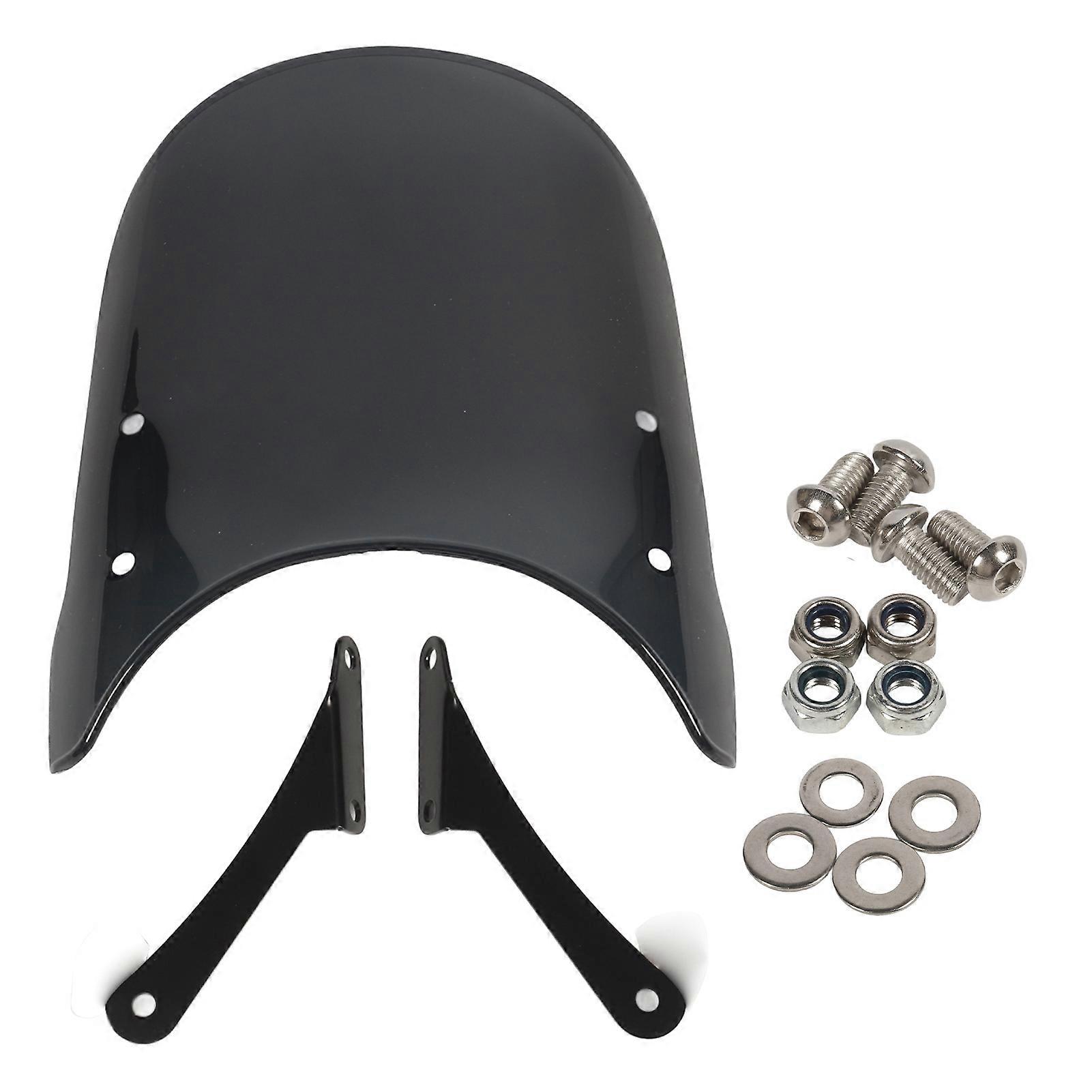 Motorcycle Windshield Smoke Grey Durable PC Material Front Screen Compatible with Yamaha XSR125 XSR155 Honda CB1100 Easy Installation Full Fixing Ki