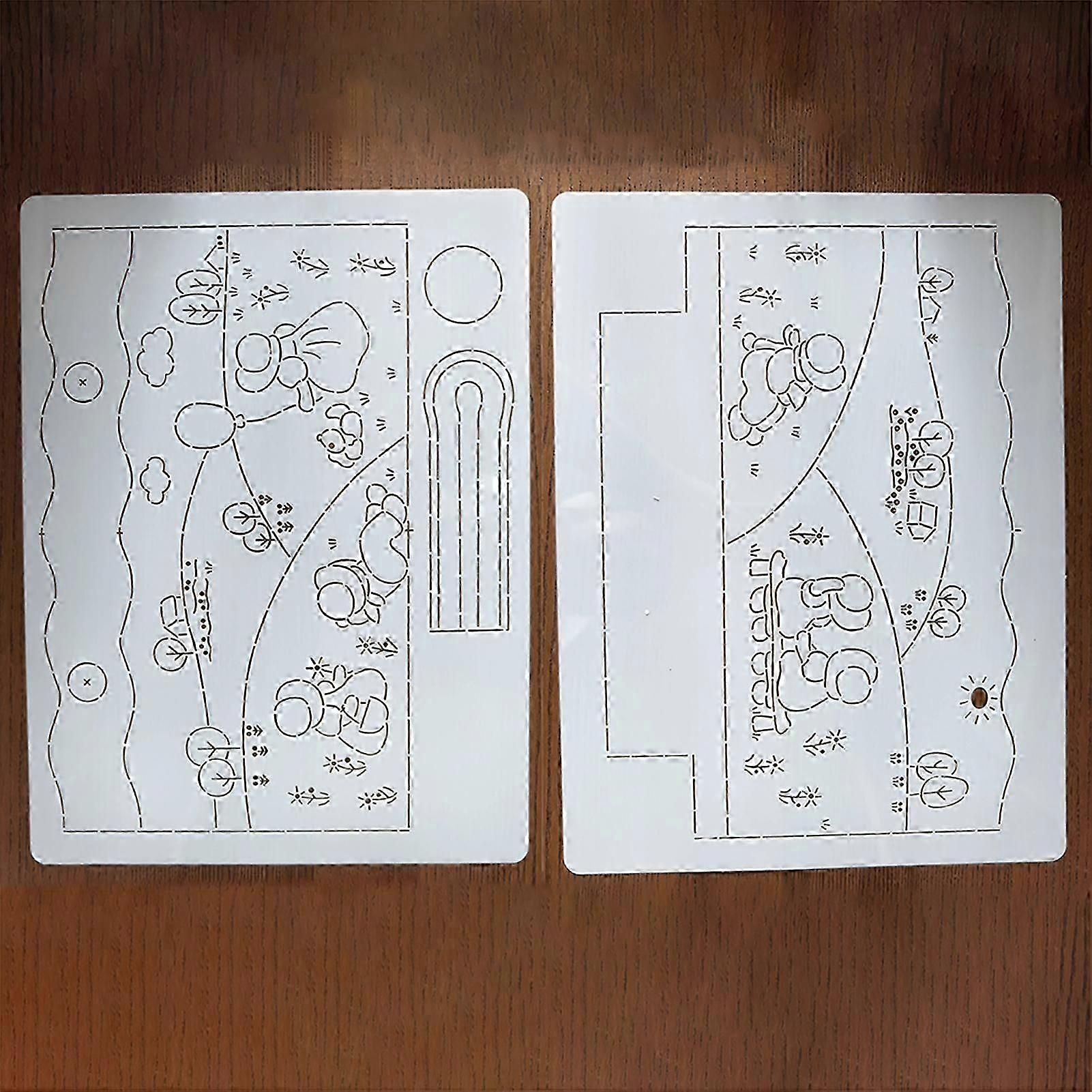 Plastic Stencil for DIY Patchworks Sewing Plastic Patchworks Tool for Embroidery Patchworks Sewing Craft