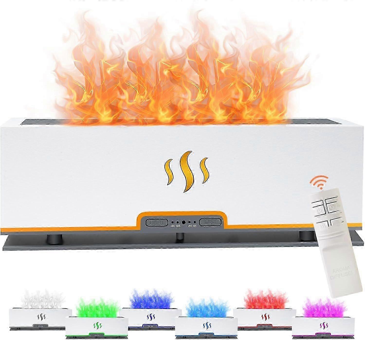 Colorful Flame Fire Humidifier Diffuser, 200ML 7 Colors Aromatherapy Essential