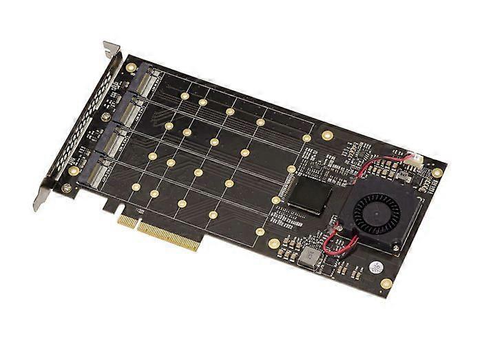 KALEA-INFORMATIQUE PCIe 3.0 8x Card for 4 M.2 NVMe M Key SSDs (M2 NGFF). PLX8724 CHIPSET