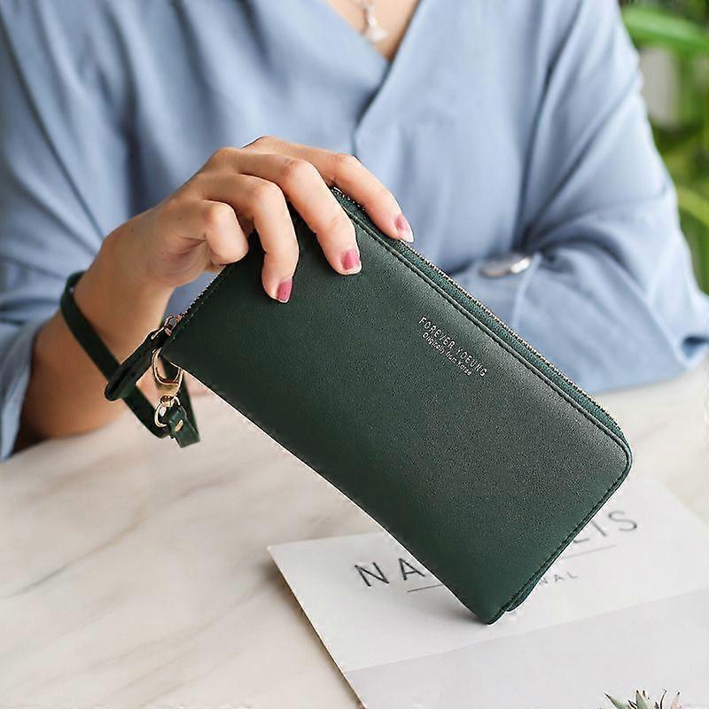 محافظ للنساء تحجب الرمز البريدي الجلود حول المحفظة سعة كبيرة محفظة طويلة بطاقة الائتمان مخلب المعصم Type4
