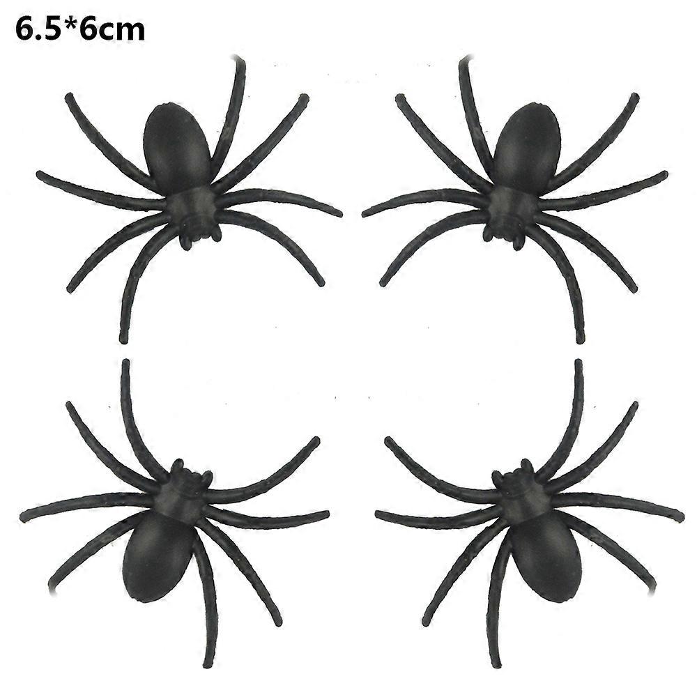 thumbnail interactive-video image 1 of 3 Large Fake Spiders - 5" Halloween Decorations - Scary Prank Props, Black 1 of 3