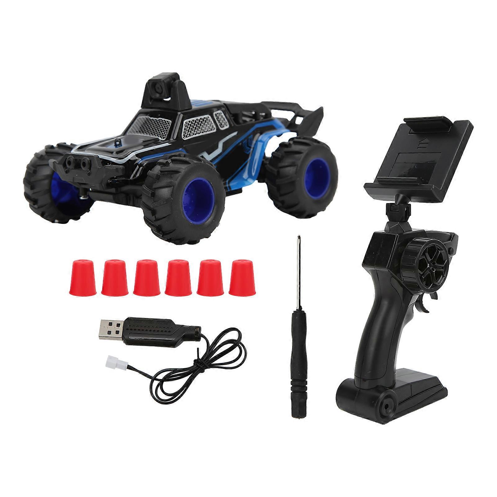 1/32 RC Car 2.4G Simulation Off Road Vehicle Remote Control RC Electronic Toy Car with Camera for Kids ToyBlue